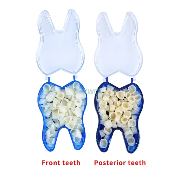 50 Pièces/Boîte Couronne Temporaire Dentaire pour Dents Antérieures,  Couronnes Dentaires Temporaires pour Dents en Porcelaine, Couronne Molaire