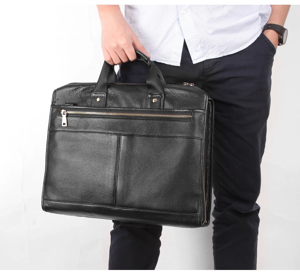 Cobbler Legend, Черная мужская сумка на плечо для ноутбука, сумка из натуральной кожи, мужской портфель, роскошная Вместительная деловая сумка