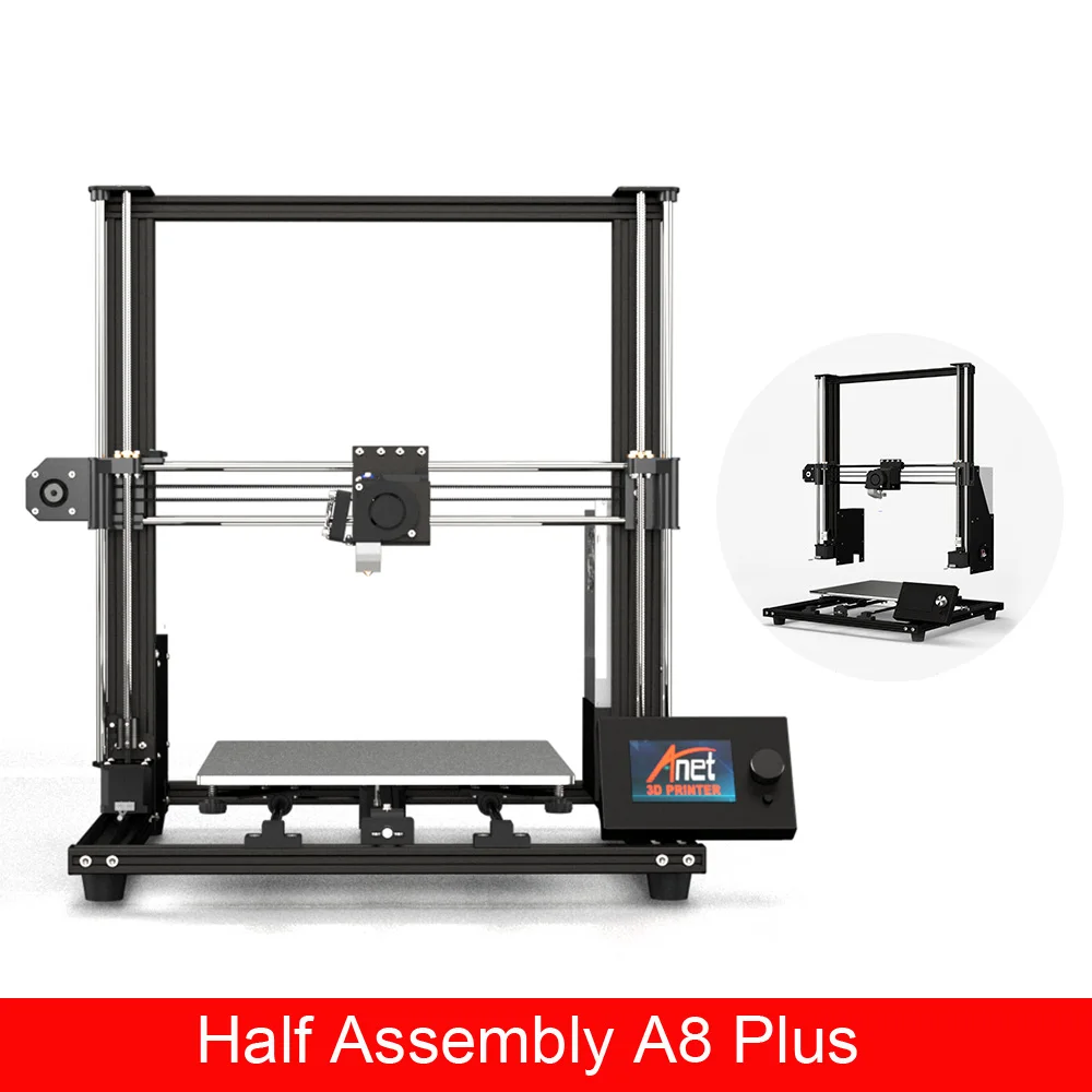 Anet A8 Plus E16 E12 E10 Большой размер Настольный FDM DIY 3d Принтер Комплект Prusa i3 Impresora 3D Imprimante 3D простая сборка - Цвет: A8 Plus Half DiY