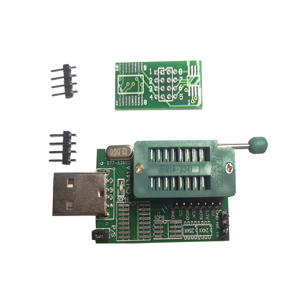 CH341A модуль 24xx 25xx серии тестовый зажим для EEPROM Флэш-плата биоса USB Программист