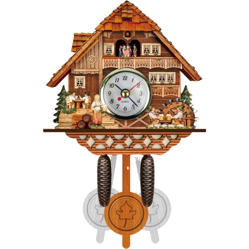 1pc Wanduhr Home Vintage Hängende Uhr Stille Uhr Dekoratives Geschenk 