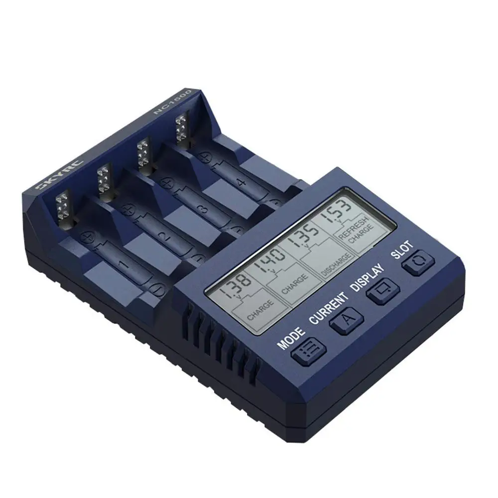 SKYRC NC1500 5V 2.1A 4 слота lcd AA/AAA NiMH батарейка зарядное устройство СОП зарядное устройство анализатор зарядные устройства