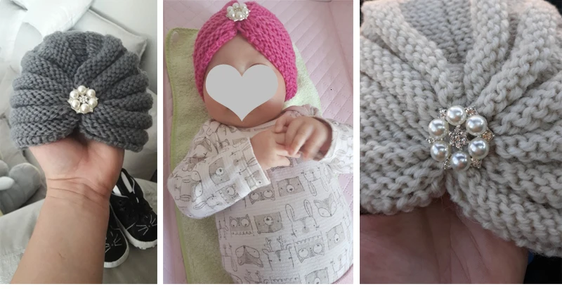 Модная зимняя куртка для маленьких девочек Шапки с жемчугом Карамельный цвет, Вязанная, Beanie Hat baby шапка Fotografia аксессуары 1 предмет