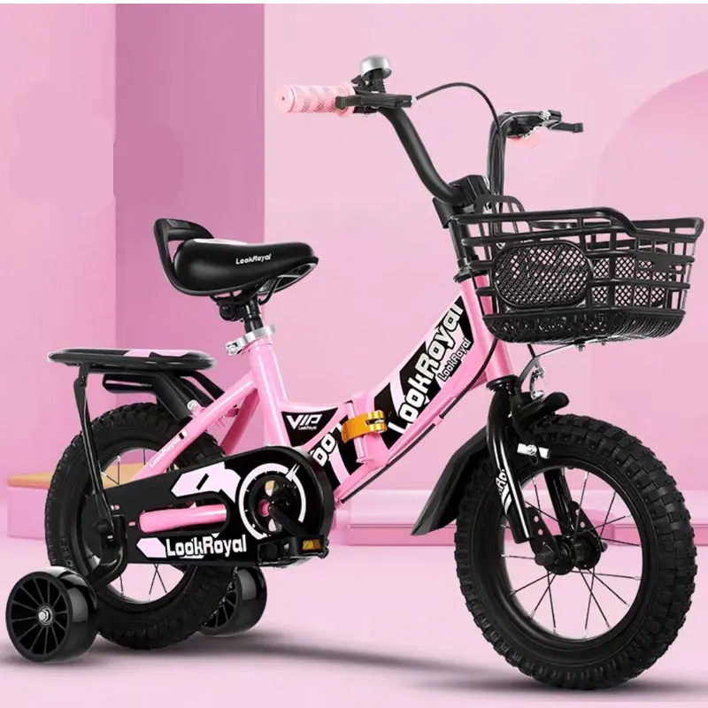 Rear seat16inchPink Детский складной велосипед из высокоуглеродистой стали Рама внедорожное запасное колесо корзина для защиты окружающей среды мягкое заднее сиденье - Цвет: Rear seat16inchPink