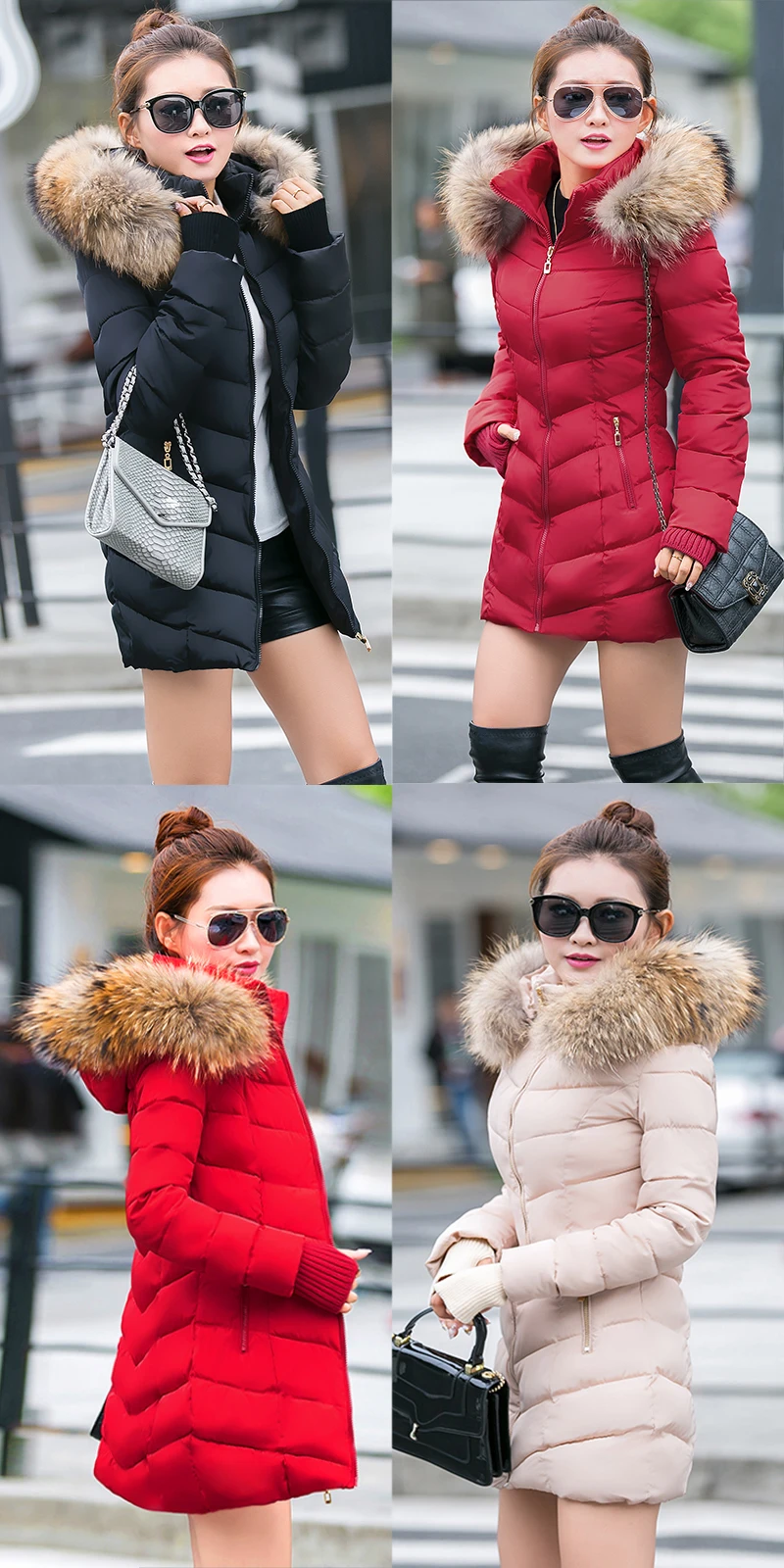 Новое поступление, модная тонкая женская зимняя куртка с хлопковой подкладкой, теплое плотное Женское пальто, длинные пальто, парка, женские куртки