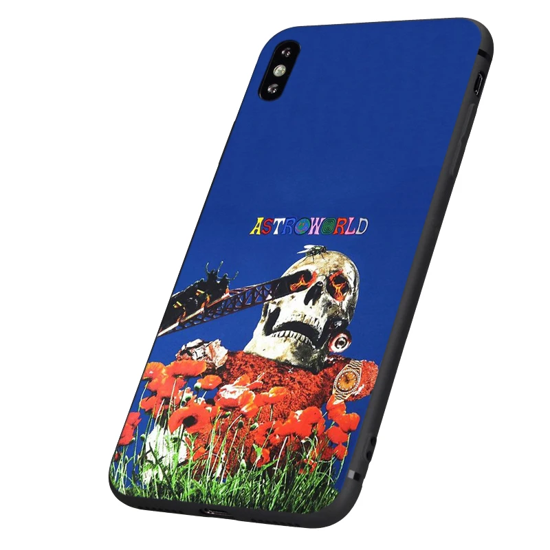Черный чехол ТПУ для iphone 5 5s se 6 6s 7 8 plus x 10 чехол силиконовый чехол для iphone XR XS 11 pro MAX чехол Трэвиса Скотта astroworld