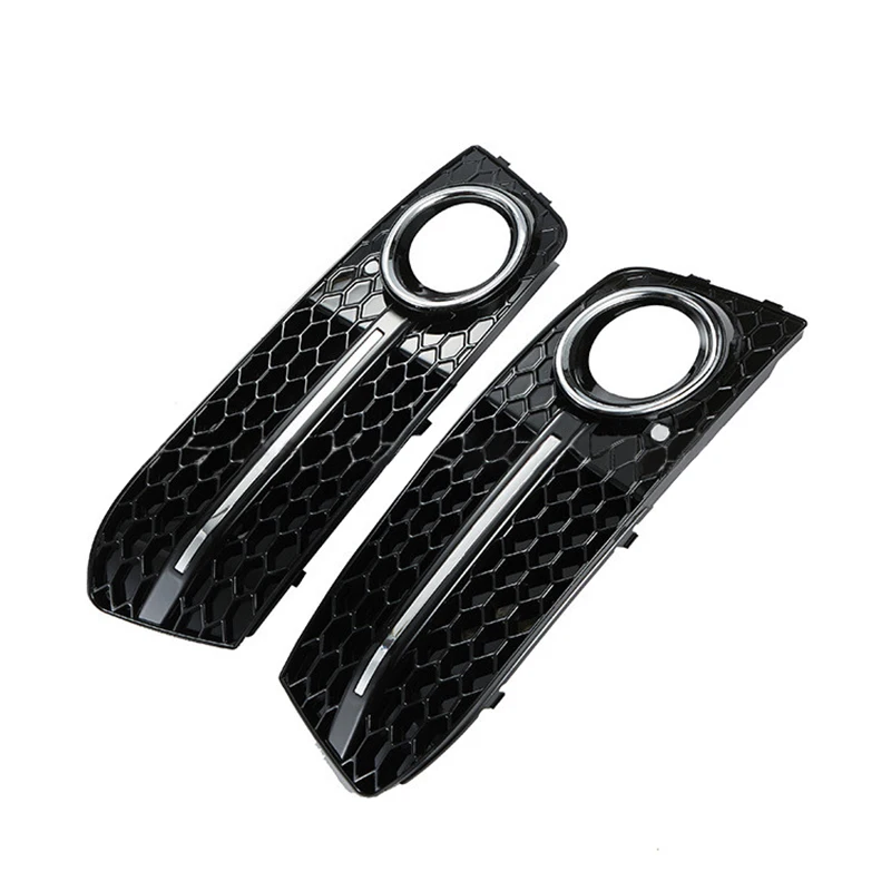 1 Set Car Fog Lights Cover Grill for Audi A4 B8 2008-2012 Automobile Front Bumper JDM DIY Styling Decoration Accessories | Автомобили и
