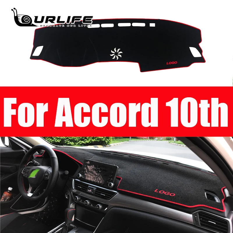 

For Honda Accord 10th 2018 2019 Car Dashboard Cover Mat Avoid light Pad Sun Shade Dash Board Cover Carpets Interior Accessories