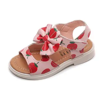 

Girls Sandals Summer Kids Shoes Non-slip Baby Toddler Children Beach Sandals Party Bow Princess Shoes Size 26-36