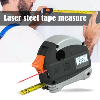 

2 In 1 Laser Rangefinder LCD Digital Tape Measure USB Charging Meter Range Finder Infrared Construction GaugingTool Laser Tape