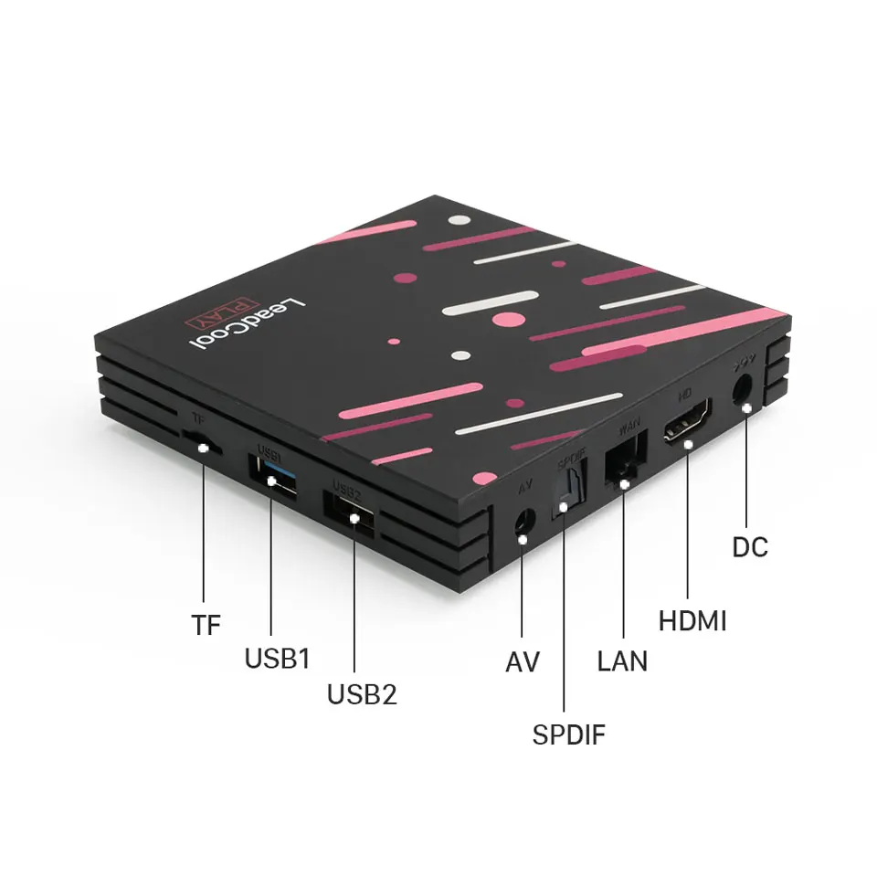 Leadcool Play Android tv Box RK3318 четырехъядерный Android 9,0 USB 3,0 2 ГБ/4 Гб ram 16 Гб/64 Гб rom 4K 1080P медиаплеер телеприставка