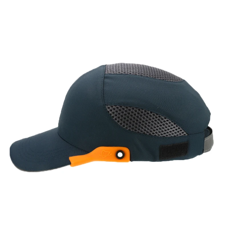 Безопасность на рабочем месте строительство шляпа Bump cap со светоотражающими полосками легкий и дышащий жесткий головной шлем черный - Цвет: style 2
