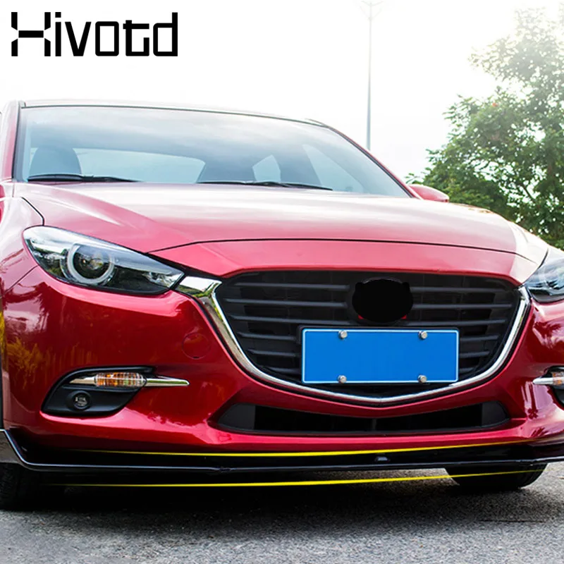 Hivotd наклейка для переднего бампера мазда Mazda 3 Axela 2015 2017 2018 отделка гриля