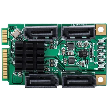 

4 Port SATA III 6G Mini PCI Express Marvel 88SE9215 Controller Card SATA3.0 Mini Pci Express Ssd Adapter Card