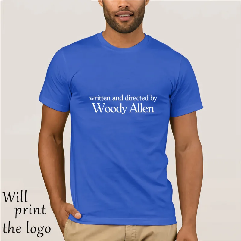 blue Написанная и управляемая футболкой Woody Allen - Цвет: blue