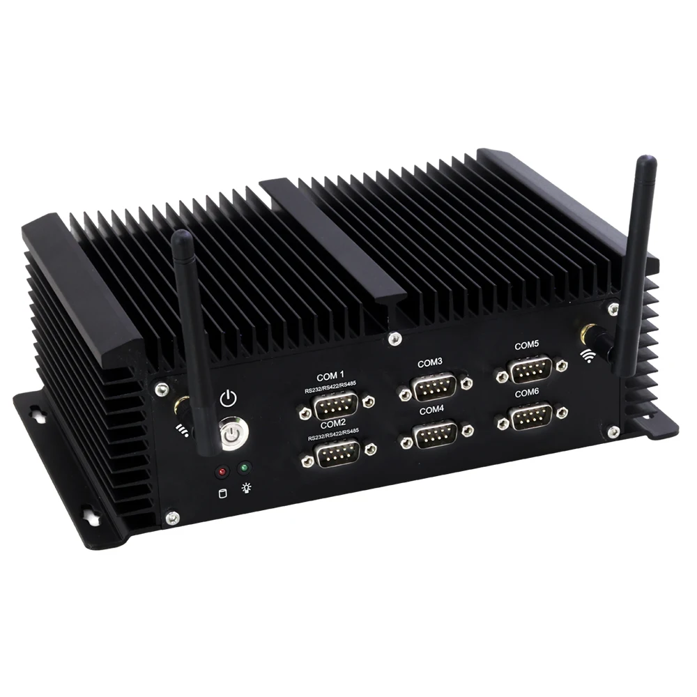 Intel Core i5-4200U i7-4500U промышленный Мини ПК 6* RS232/422/485 8* USB 2* LAN, Wi-Fi, 4G HDMI VGA Fanless Windows/Linux