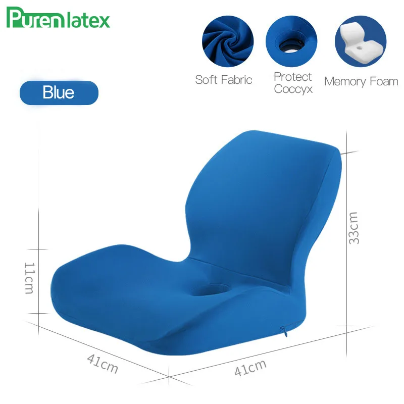 Memory Foam Seat Cushion Orthopedic Pillow Office Chair Cushion Lumbar  Cushions Car Seat Butt Hemorrhoid Coccyx Vertebra Sets - AliExpress