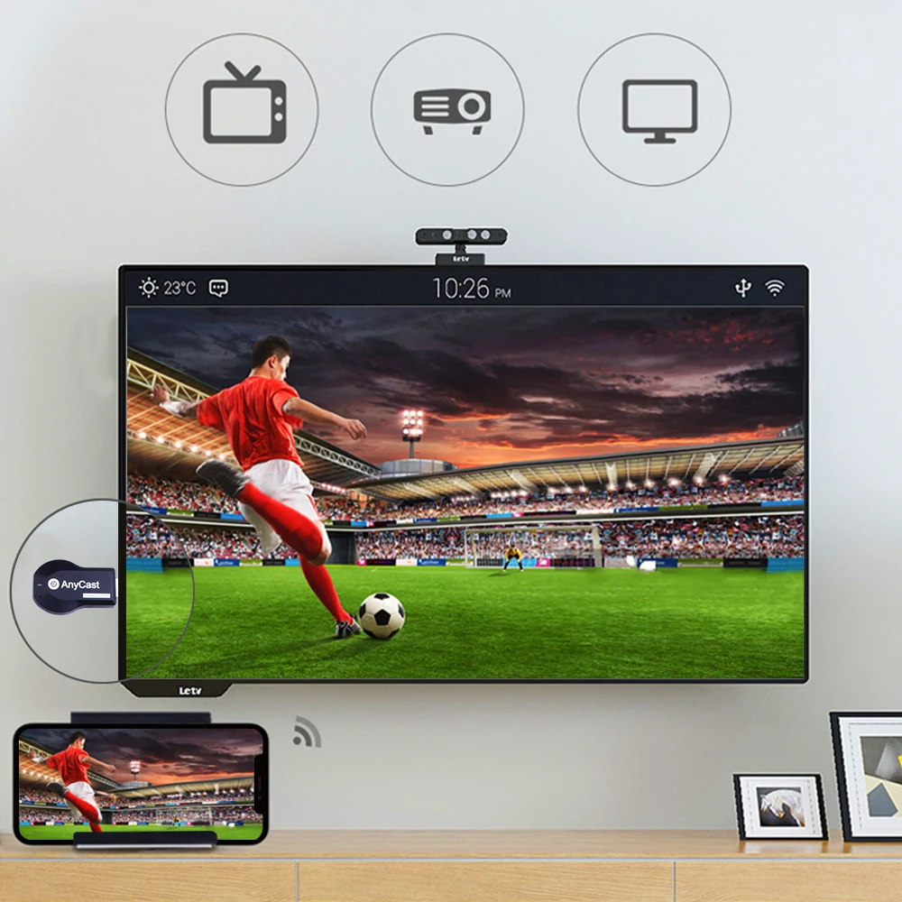 Anycast tv Stick Wifi 2,4G/5G 4K Miracast любой Cast беспроводной DLNA AirPlay HDMI дисплей ключ приемник для IOS Android PC