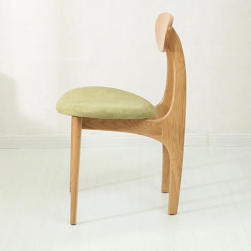 Modern Solid Wood Dining Chair Simple Table Dining Chair Combination White Oak Casual Cafe Restaurant Study Japanese Chair