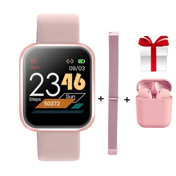 

Smartwatch+Strap+Earphone/Set Luxury Fitness Tracker Waterproof IP68 Blood Pressure Heart Rate Monitor Remote Camera Smart Band