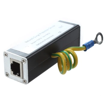 

CAT5 CAT6 Protector PoE+Gigabit 1000Mbs RJ45 Jack To RJ45 Jack Ethernet Surge Protector Thunder Lightning Arrester POE Gigabit