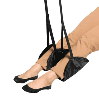 

Footrest Hammock With Buckle Lightweight On Airplane Comfortable Hanger Gift Traveling Adjustable Strap Oxford Cloth Office Home