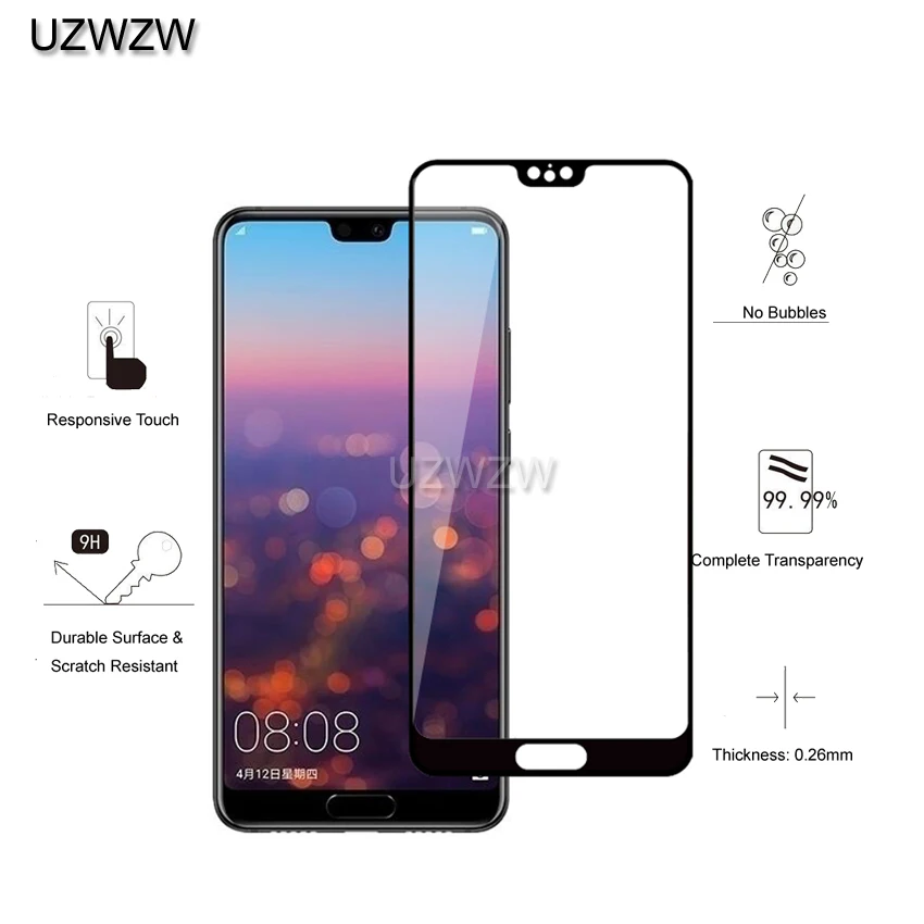 Защитное стекло для Huawei P20 Lite / Pro Полное покрытие защита экрана закаленное