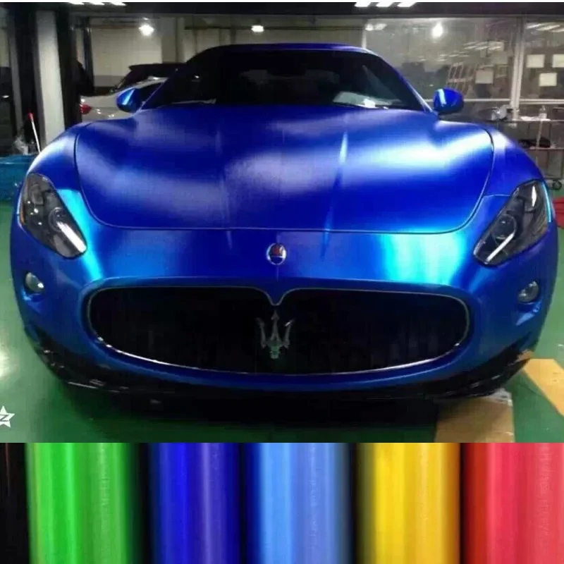 50*200 Metallic Brushed Car Body Film Metal Wrap Vinyl Sticker Styling Auto Foil Decoration Blue Purple Green Gold |