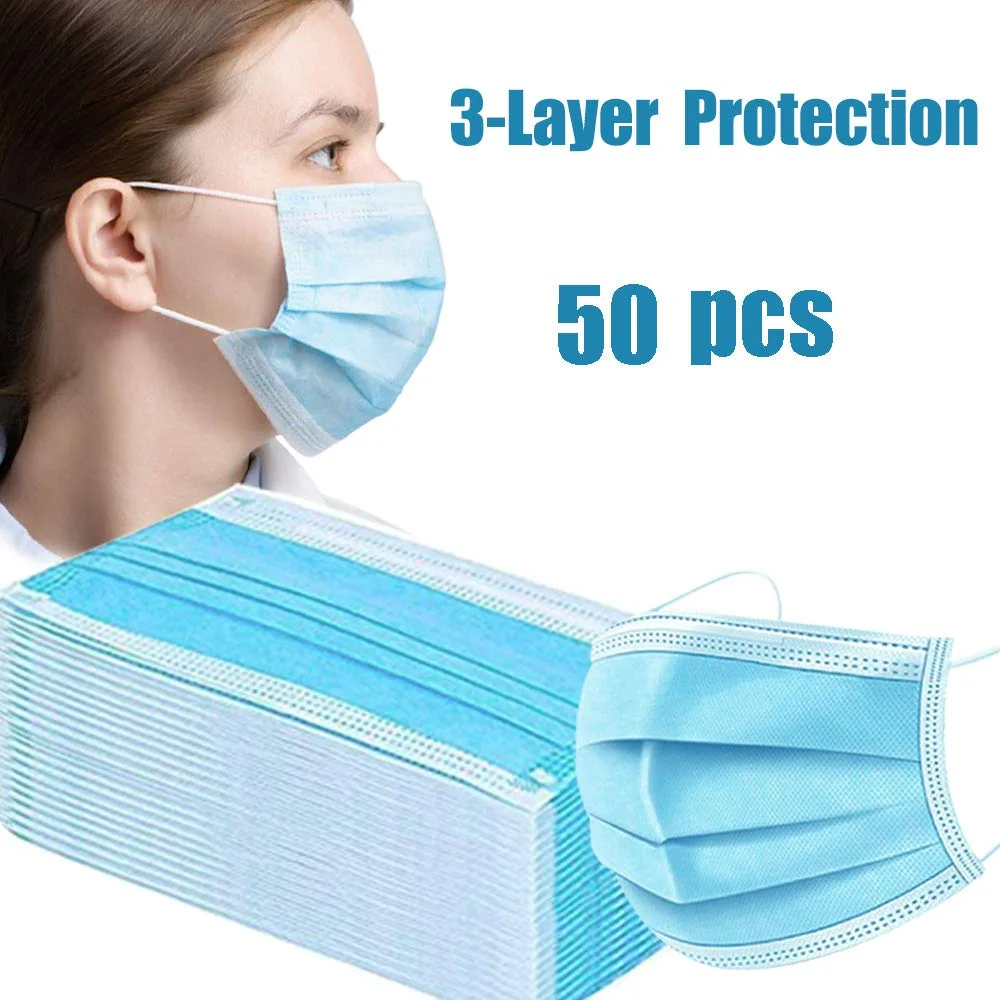 

50Pcs Dustproof Anti-fog And Breathable Disposable Face Masks