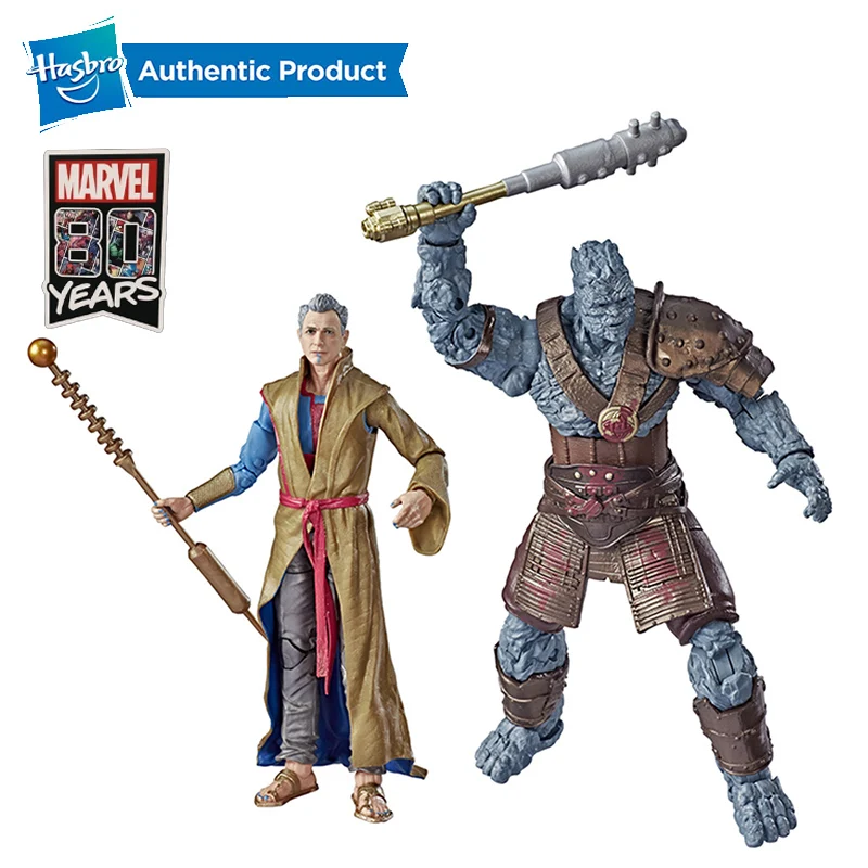 Hasbro Marvel Legends 80th anniversary Avengers 3 Raytheon Movie Grandmaster& Korg Stone Man Warrior 6 дюймов фигурки