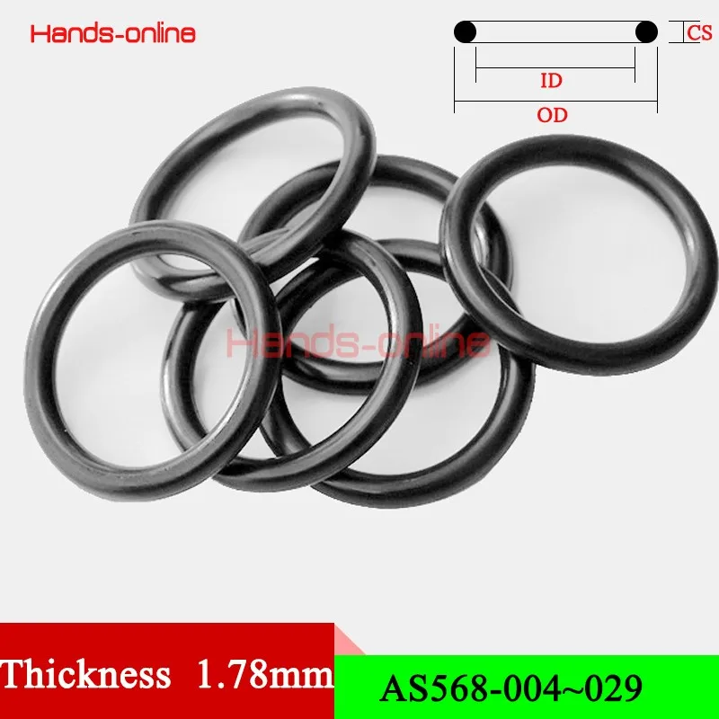 O링 NBR 고무 O링 가스켓, 유압 링 오일 가스 씰 가스켓 AS568-004-029, CS 두께 1.78mm, 0.07 인치, 0.07-1.575 인치