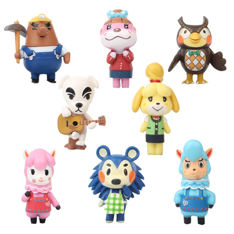

8pcs/set New Animal Crossing NS Games Series Action Figures Collection Model Birthday party decoration gif