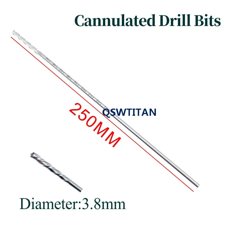Stainless Steel Cannulated Drill Bits Hollow 250mm Orthopedics Instruments orthopedic instruments,stainless steel drill bits