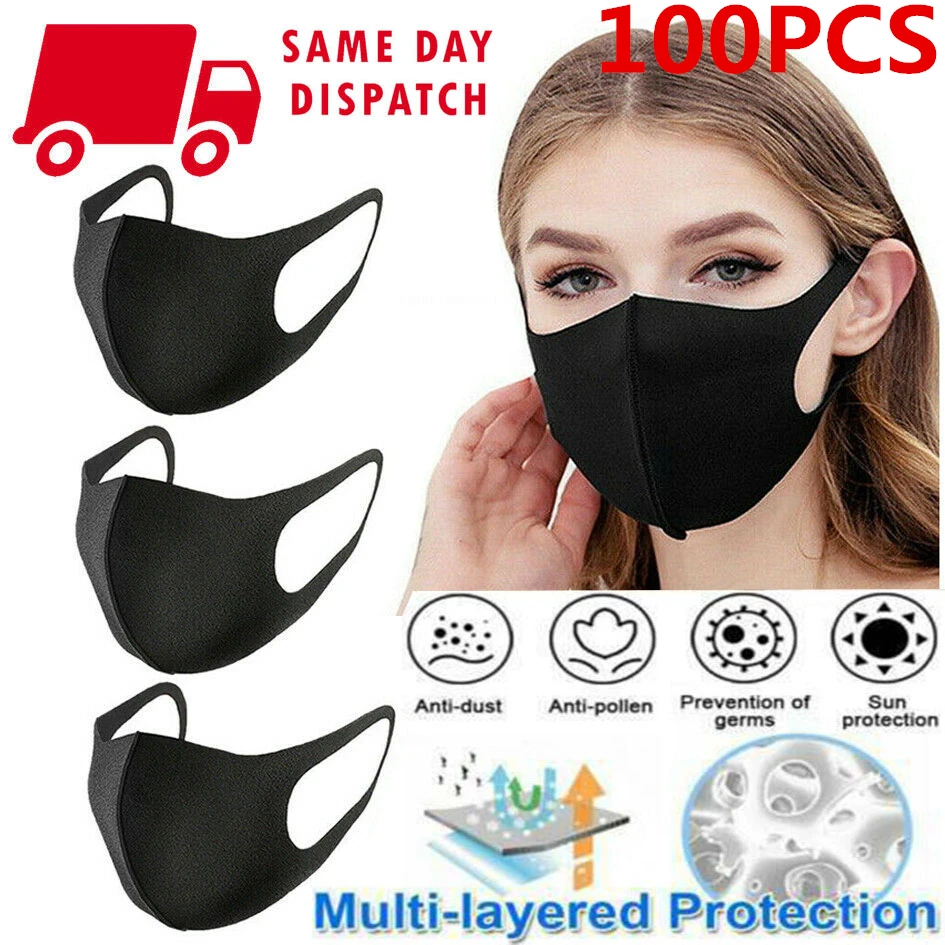 

100/10 Pcs N95 FFP3 PM2.5 Mouth Mask Anti-Dust Pollution Mask Activated Carbon Filter Respirator Washable Respirator Mask Made