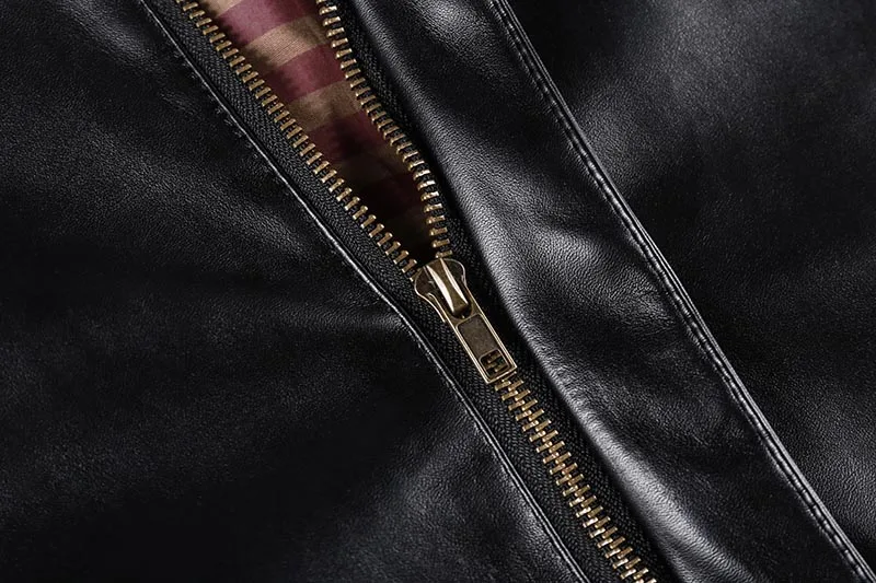 Mcikkny Winter Men Pu Leather Jackets Coats Motorcycle Air Force Leather Jackets Outwear For Male Size XS-XXL Windbreak (6)