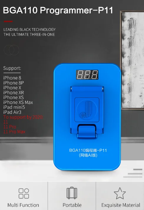 JC P11 BGA110 программист для iPhone 8 8P X XR XS XSMAX NAND Flash для Apple NAND SYSCFG модификация данных и запись