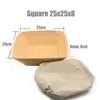 Square 25x25x8