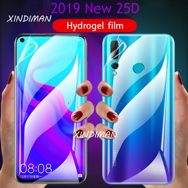 25D спереди+ сзади гидрогель пленка для huawei Nova4 4e Nova3 3i 3e Защитная пленка для huawei nova5 5pro nova5i nova2 2s 2 плюс softfilm