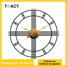 50cm Wrought Iron Clock Wall Decoration Restaurant Background Decor Wall Clocks Pendant Creative Simple Home Office Ornaments