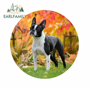 

EARLFAMILY 13cm x 12.9cm for Autumn French Bulldog Dog Puppy Fine Car Stickers Fashion Car Styling Graffiti Stickers Decal Decor