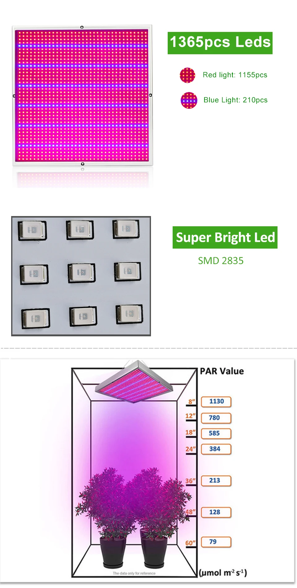 Phyto Lamp LED Grow Light 1000W Full Spectrum Fitolampy Lamp For Plants Indoor Plant Led Lights For Greenhouse Hydroponic Growth (4)