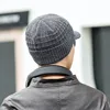 Caps Visor Hat Men Knitted Wool Winter Hats With Visor Cap Mens New Arrival ► Photo 2/6