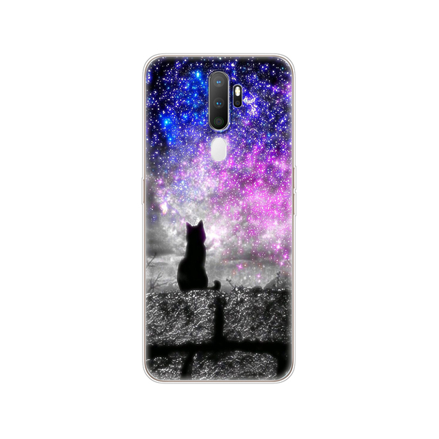 For Oppo A9 A5 2020 Case Soft TPU Phone Shell Back For OPPOA9 OPPOA5 A 9 Coque A 5 Cover Silicon Protective Funda 6.5" cat