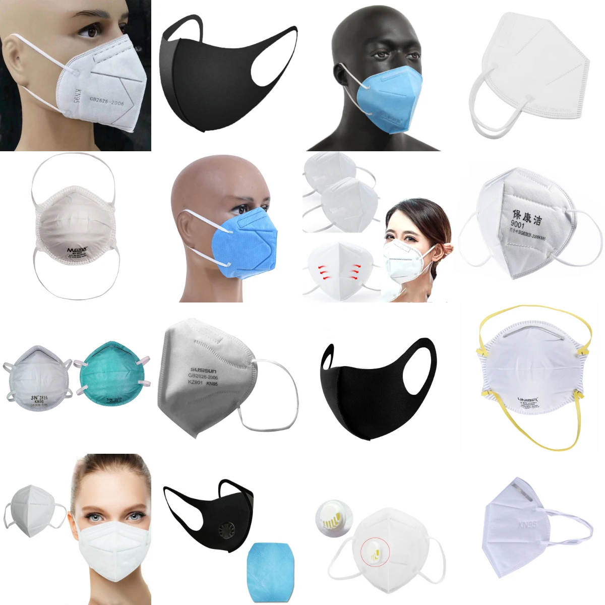 

1pc Respirator Reusable Face Mask PM2.5 Anti-fog Strong Protective Mouth Mask