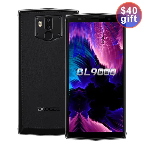 Silver DOOGEE BL9000 смартфон 5V5A Flash Charge 9000 мАч Беспроводная зарядка 6 ГБ 64 Гб Helio P23 Восьмиядерный 5,9" FHD+ Android 8,1 - Цвет: Silver