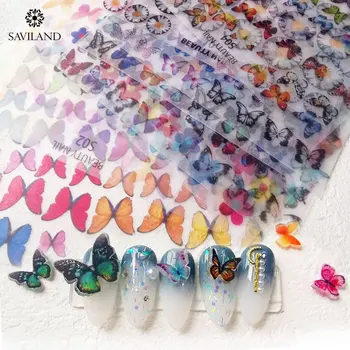 

Saviland 3D DIY Butterfly Decoration Flakes Nail Sequin Slice Nail Glitter Nail Art Sticker Tips Charm Manicure Tools