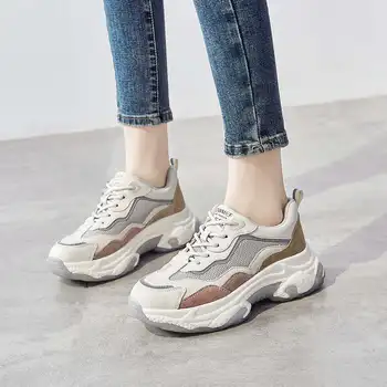 

2020 Women Platform Chunky women Casual Vulcanize Shoes luxury signer Old Dad female fashion Sneakers chaussures femme