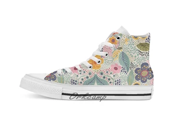 

secret garden Custom Casual High Top lace-up Canvas shoes sneakers Drop shipping