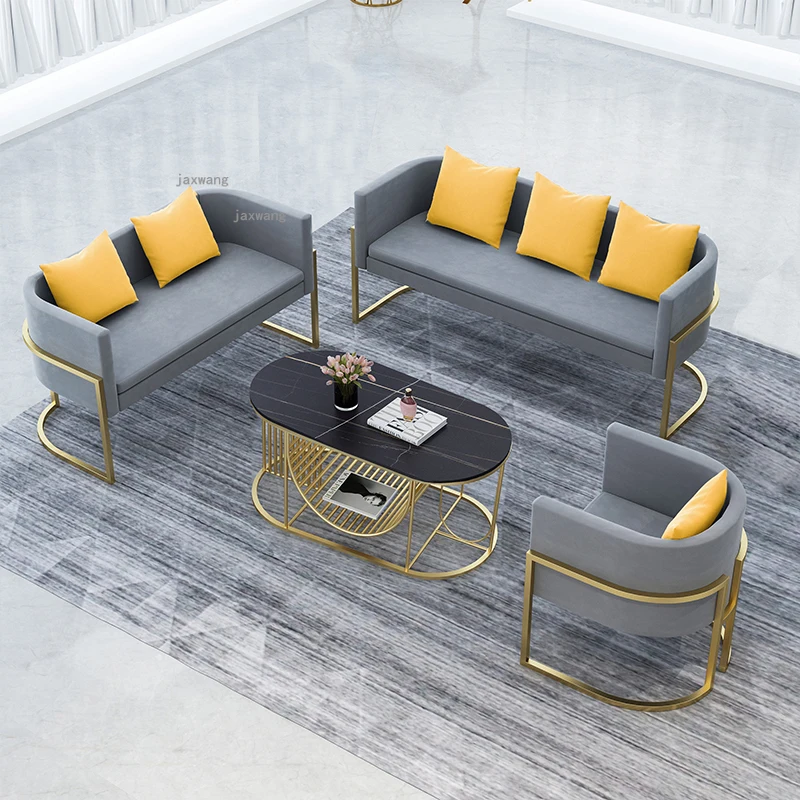 Clothing Store Small Apartment Leisure Sofa Simple Modern Hotel Lobby Table Chair Nordic Fabric Living Room Home Furniture Sofas