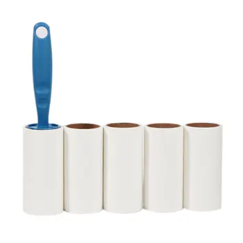 

5pcs Sticky Paper Roller Super Sticky Clothes Lint Rolling Remover Sofa Curtain Fabric Pet Hair Dust Fuzz Removal Roller